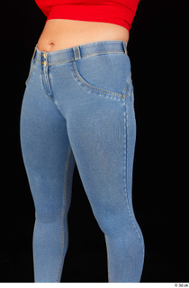 Daisy Lee blue jeans casual dressed thigh 0002.jpg